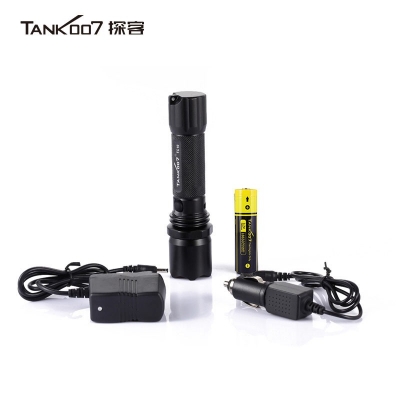 TANK007探客TC19標準巡邏安防手電正品超亮遠射直充手電筒