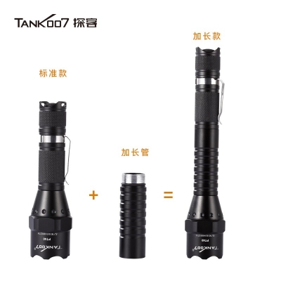 TANK007探客PT40超亮遠(yuǎn)射手電筒LED大功率多功能電筒野外用戰(zhàn)術(shù)探險夜騎手電筒